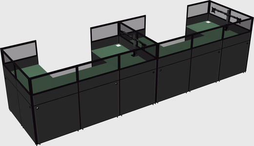 U-shaped cubicle