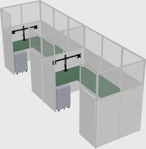 U-shaped cubicle