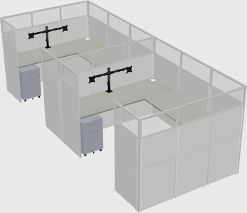 U-shaped cubicle