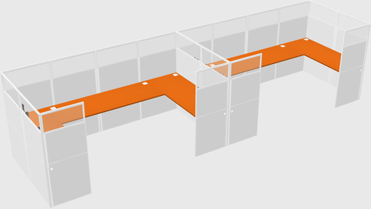 U-shaped cubicle