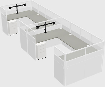 U-shaped cubicle
