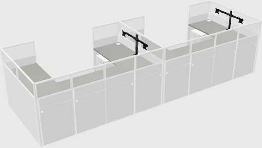 U-shaped cubicle