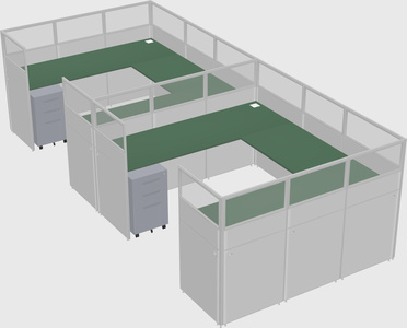 U-shaped cubicle