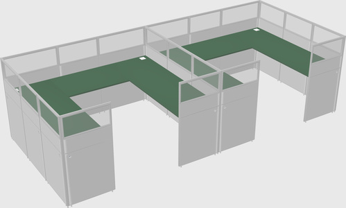 U-shaped cubicle