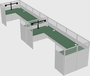 U-shaped cubicle