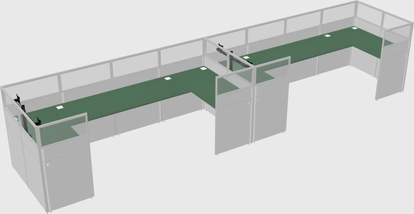 U-shaped cubicle
