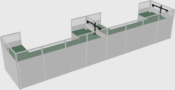 U-shaped cubicle