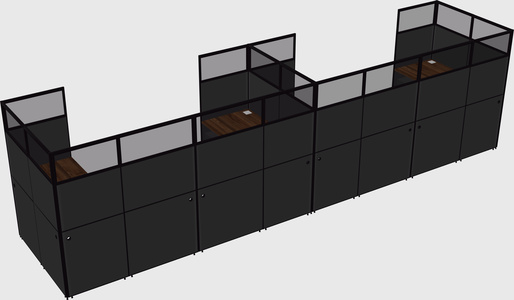 U-shaped cubicle