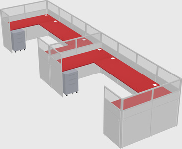 U-shaped cubicle