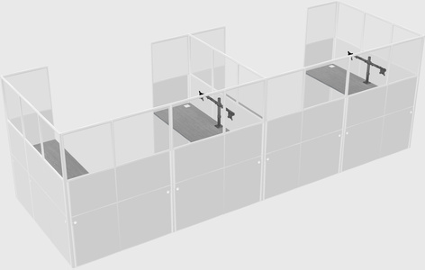 U-shaped cubicle