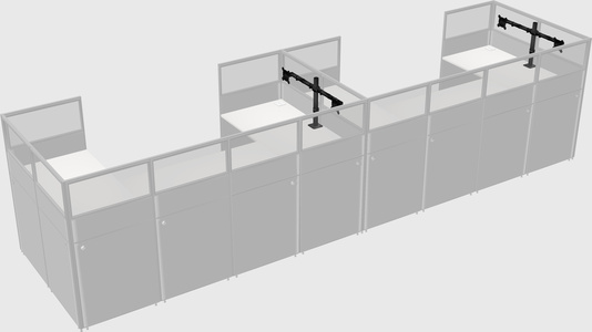 U-shaped cubicle