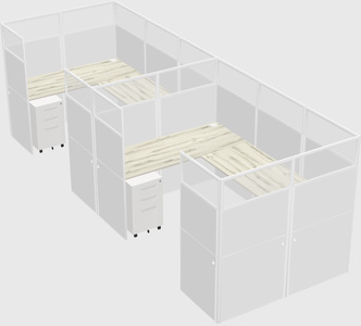 U-shaped cubicle
