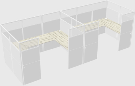 U-shaped cubicle