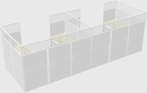 U-shaped cubicle