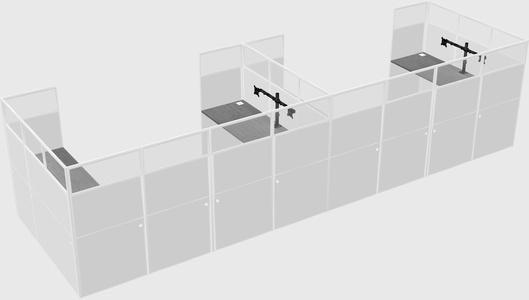 U-shaped cubicle
