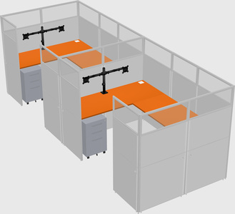 U-shaped cubicle
