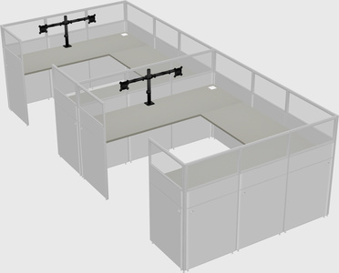 U-shaped cubicle