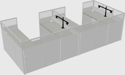 U-shaped cubicle