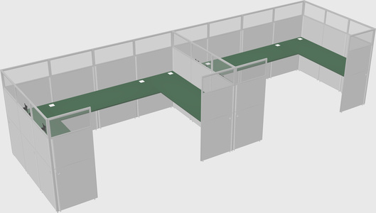 U-shaped cubicle