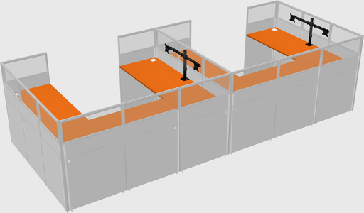 U-shaped cubicle