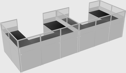 Cabine en u
