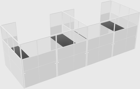 U-shaped cubicle