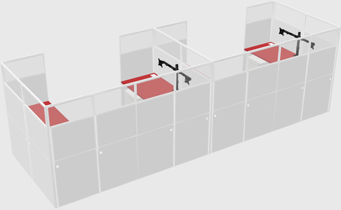 U-shaped cubicle