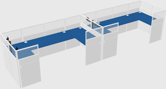 U-shaped cubicle