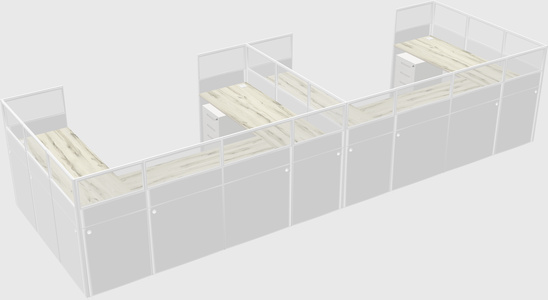 Cabine en u