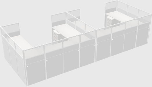 U-shaped cubicle