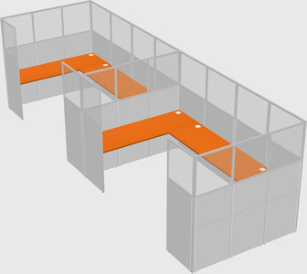 U-shaped cubicle