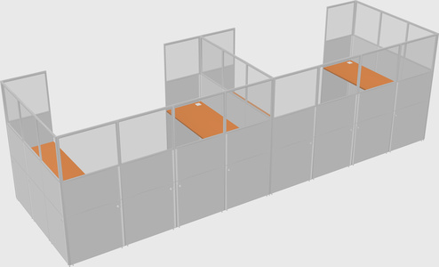 U-shaped cubicle