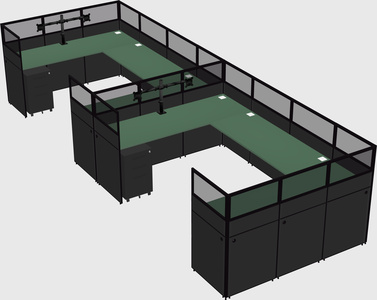 U-shaped cubicle