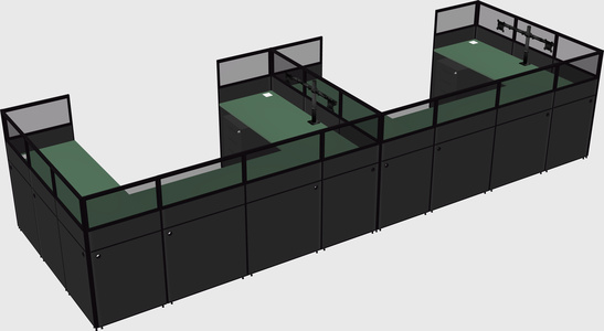U-shaped cubicle