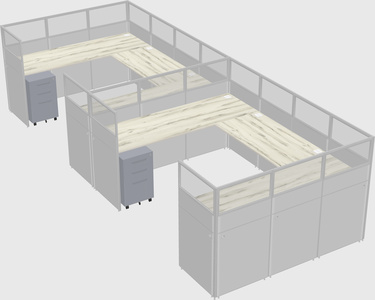 Cabine en u