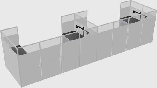 U-shaped cubicle