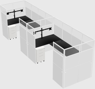 U-shaped cubicle