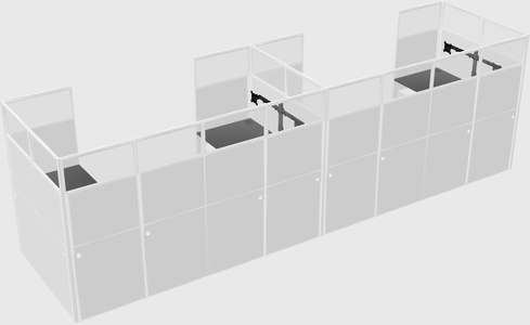 U-shaped cubicle