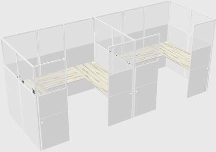 U-shaped cubicle
