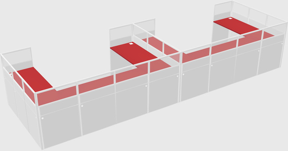 U-shaped cubicle