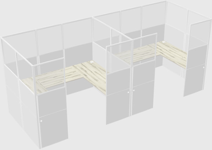 U-shaped cubicle