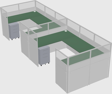 U-shaped cubicle