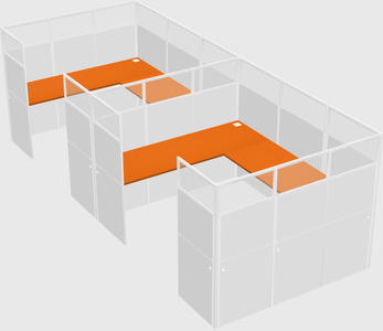 U-shaped cubicle