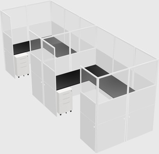 U-shaped cubicle
