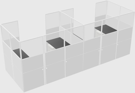 U-shaped cubicle