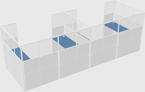 U-shaped cubicle