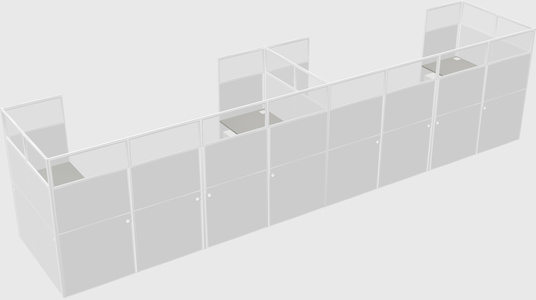 U-shaped cubicle