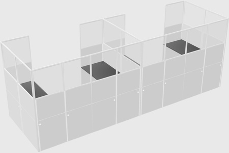 U-shaped cubicle