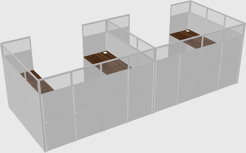 U-shaped cubicle
