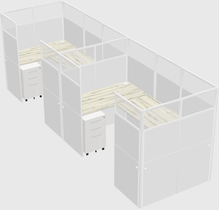 U-shaped cubicle